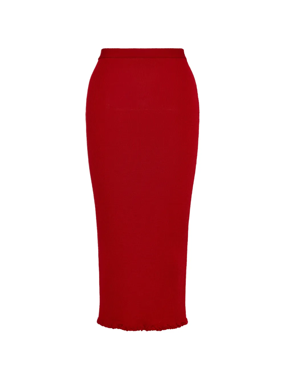 Maison Margiela ribbed-knit Four Stitches midi skirt - Rosso
