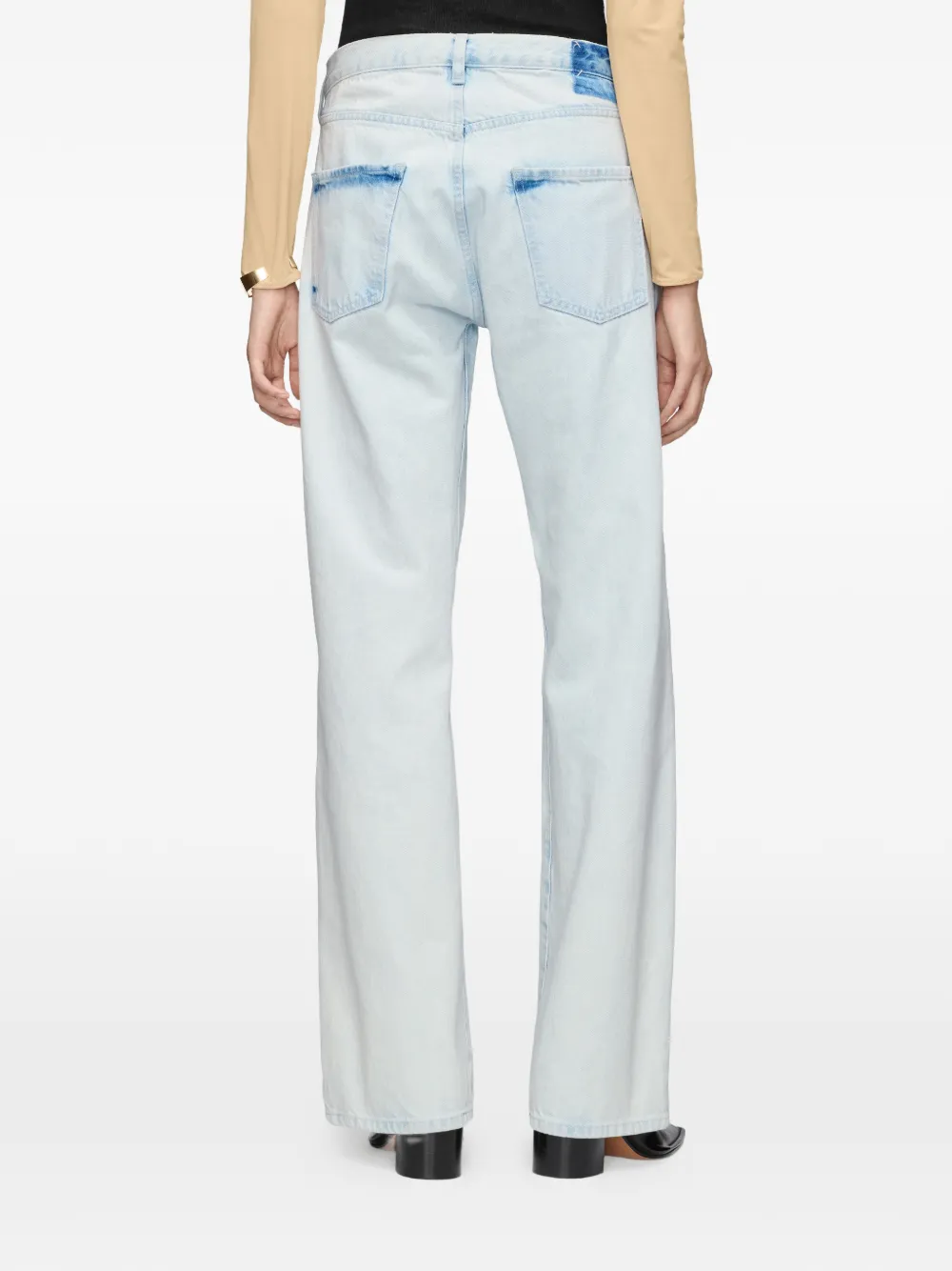 Maison Margiela Memory gebleekte jeans Blauw