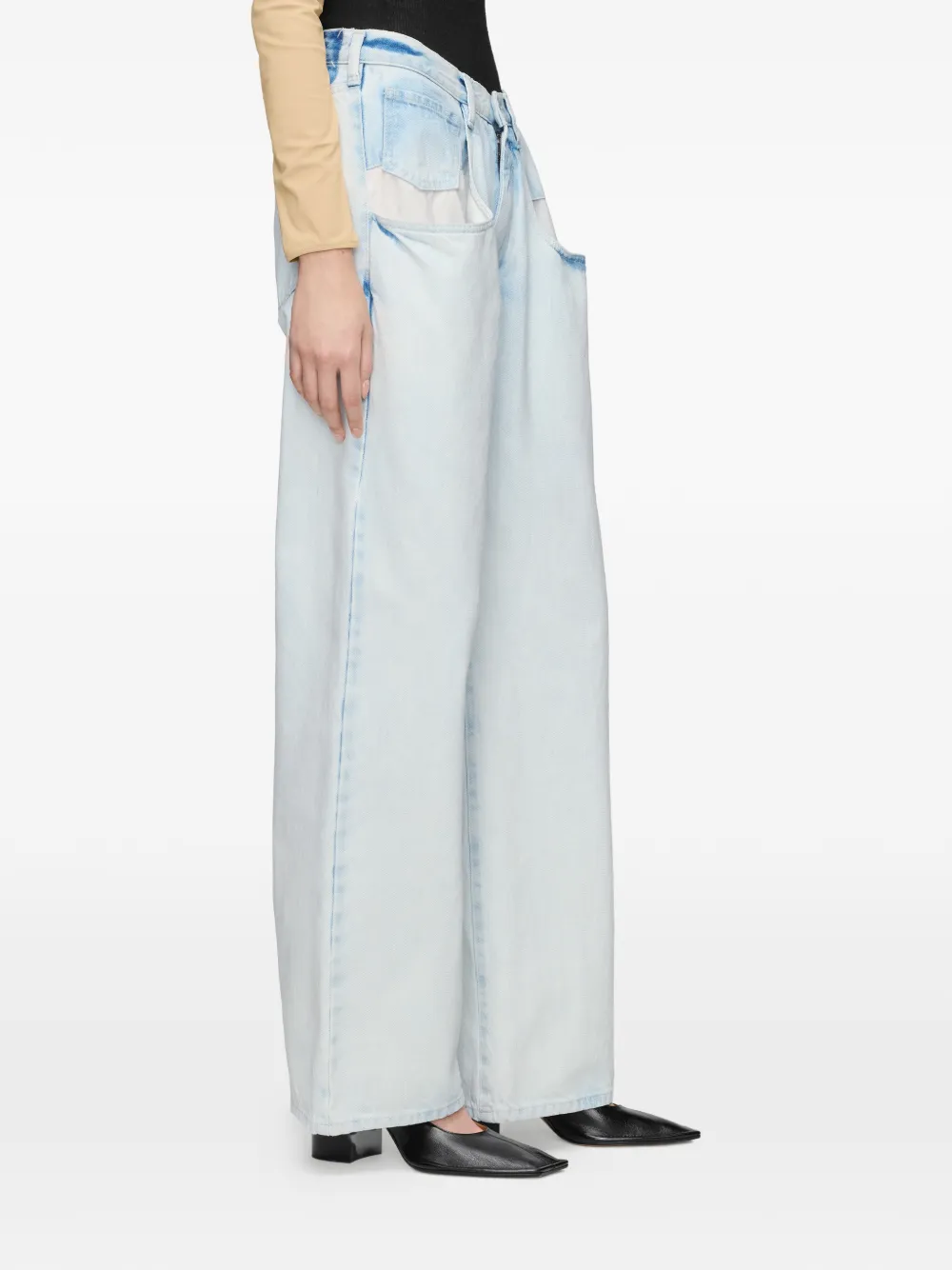 Maison Margiela Memory gebleekte jeans Blauw