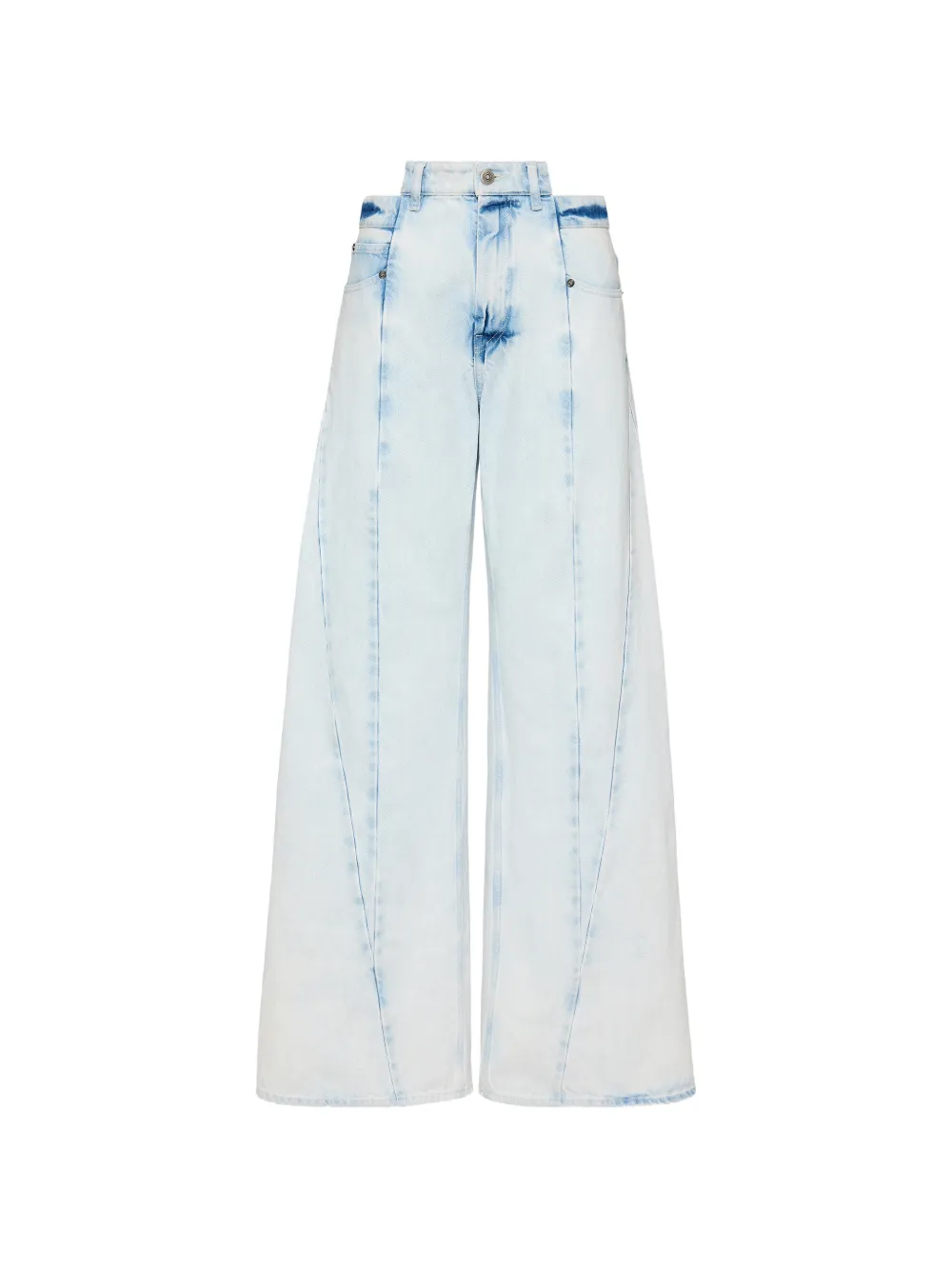 Maison Margiela Jeans Spliced con cuciture curve - Blu
