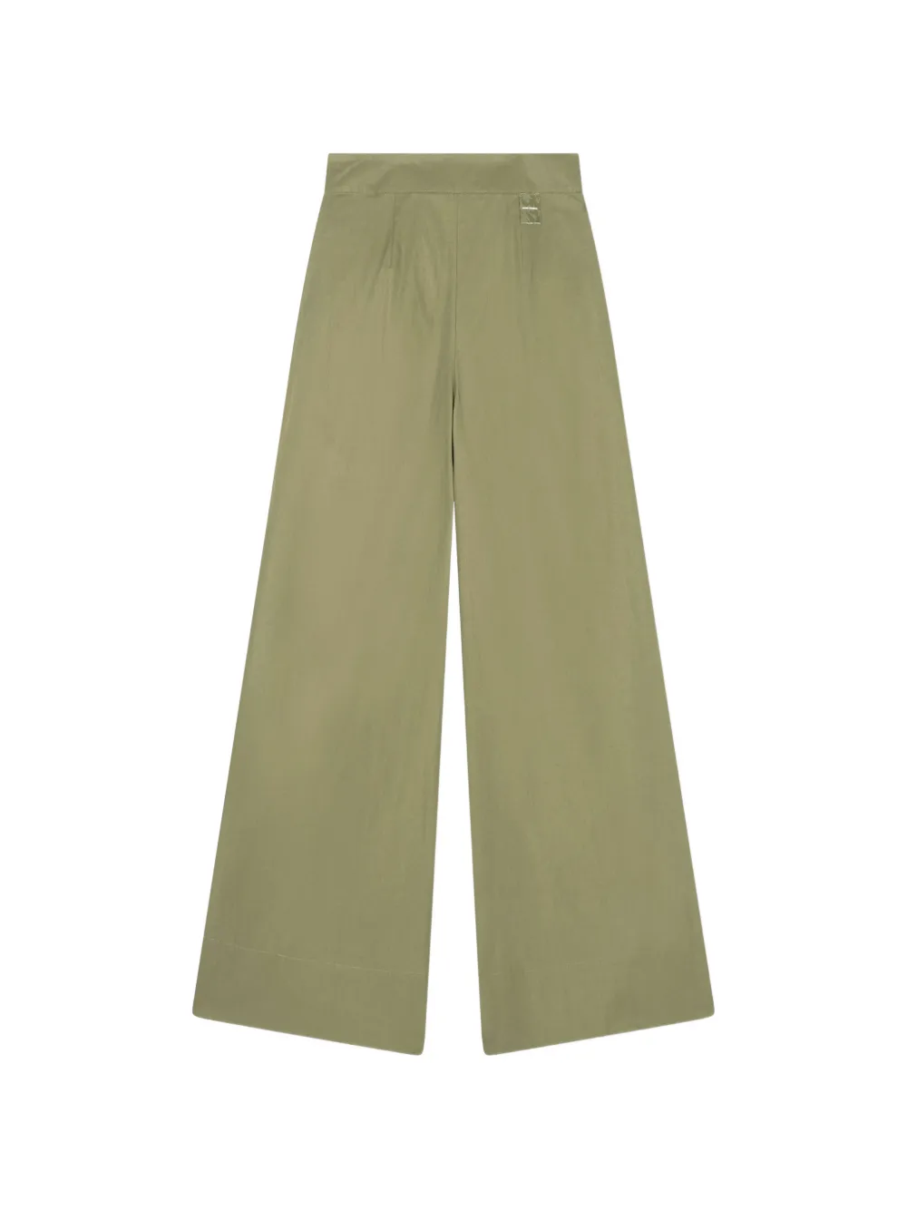 Armani Exchange Palazzo plooibroek met wijde pijpen Groen