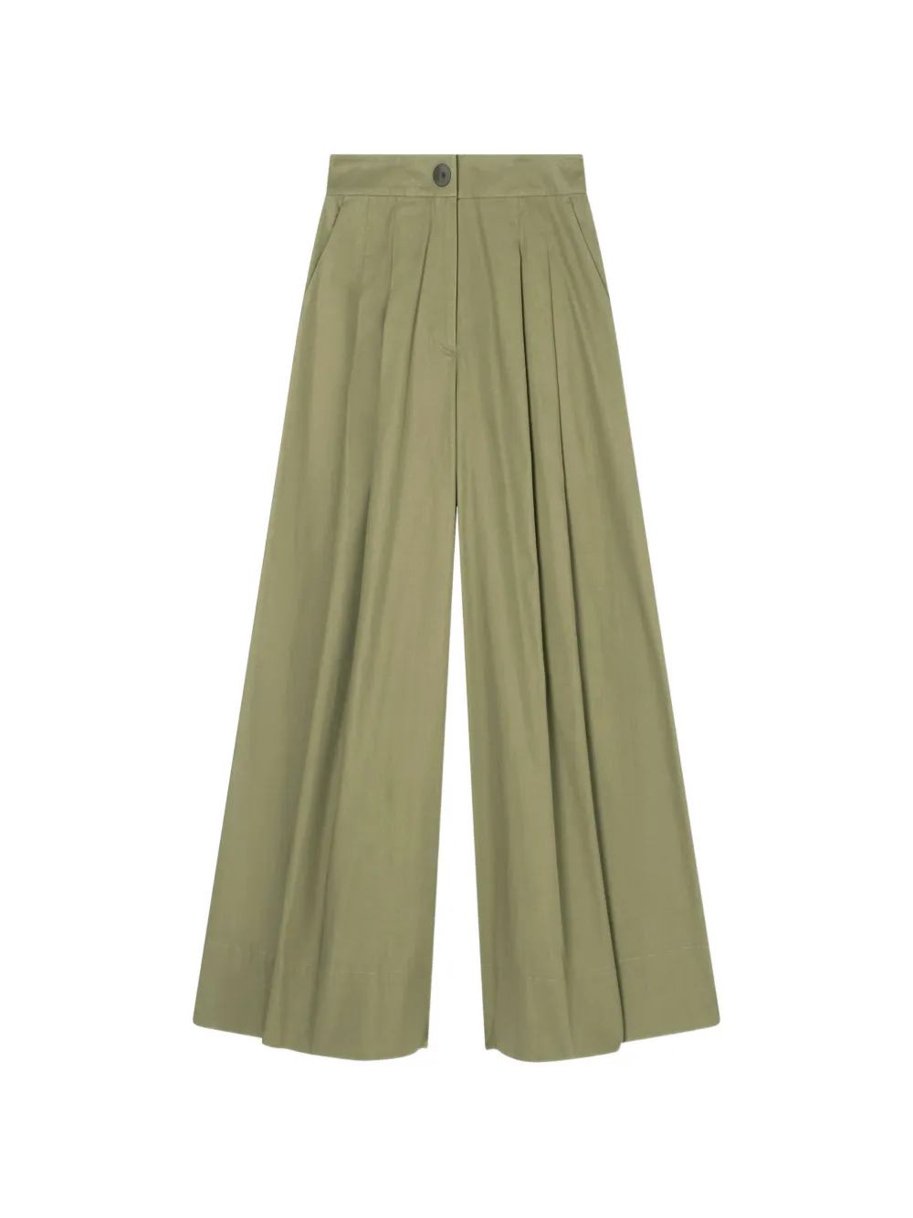 Armani Exchange pleated wide-leg palazzo pants - Verde