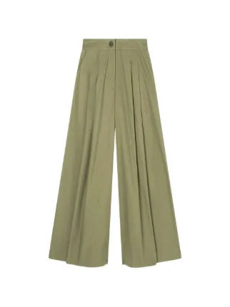 Armani Exchange Pleated wide-leg Palazzo Pants | Green | FARFETCH