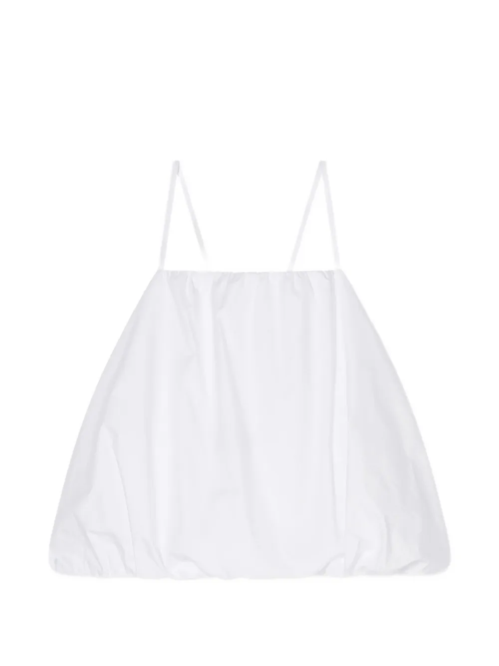 Armani Exchange bubble-hem spaghetti-strap top - Bianco