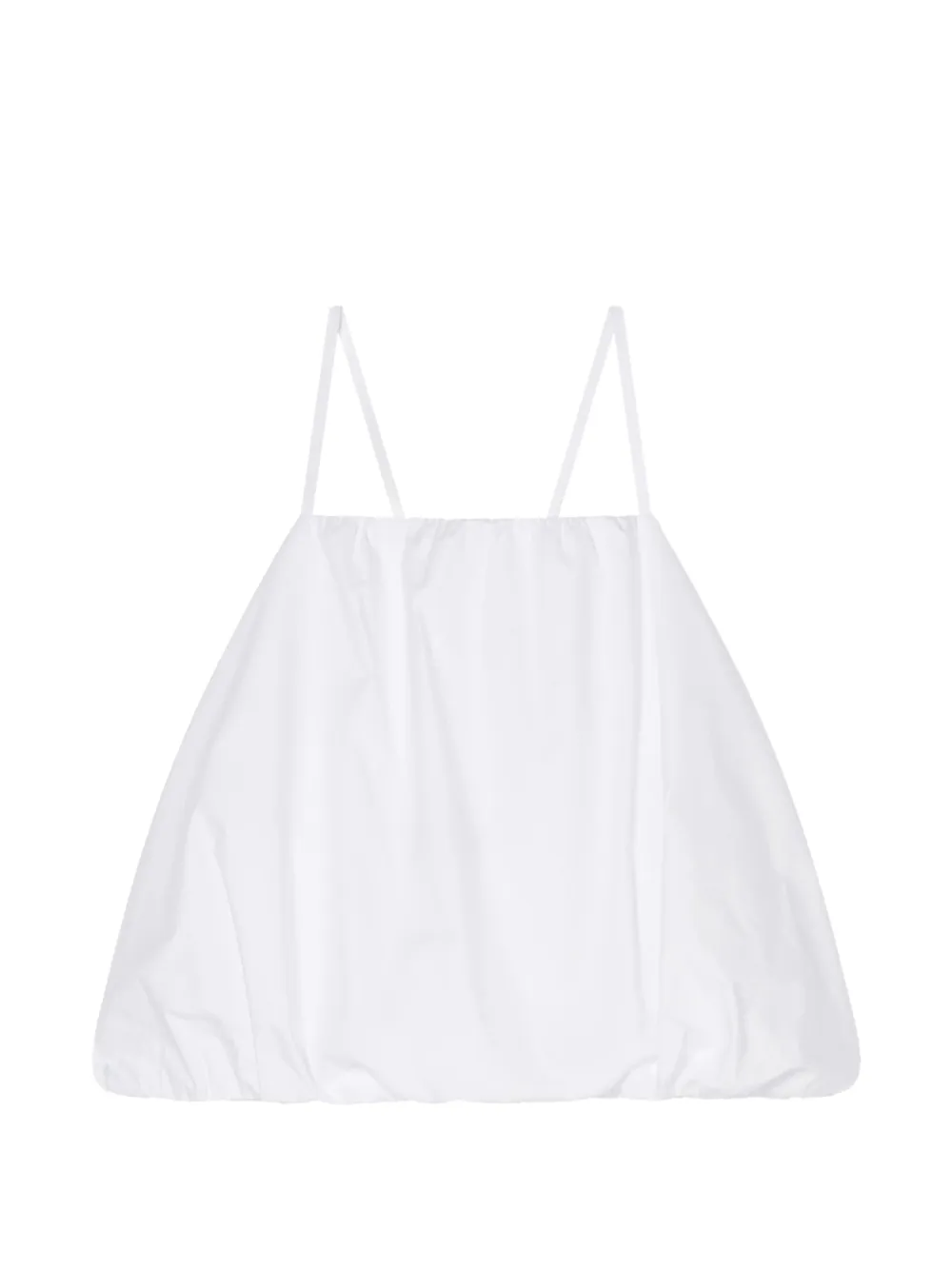 Armani Exchange bubble-hem spaghetti-strap top - Bianco