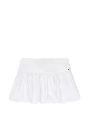 Alexander Wang Pleated Wrap Mini Skirt | White | FARFETCH