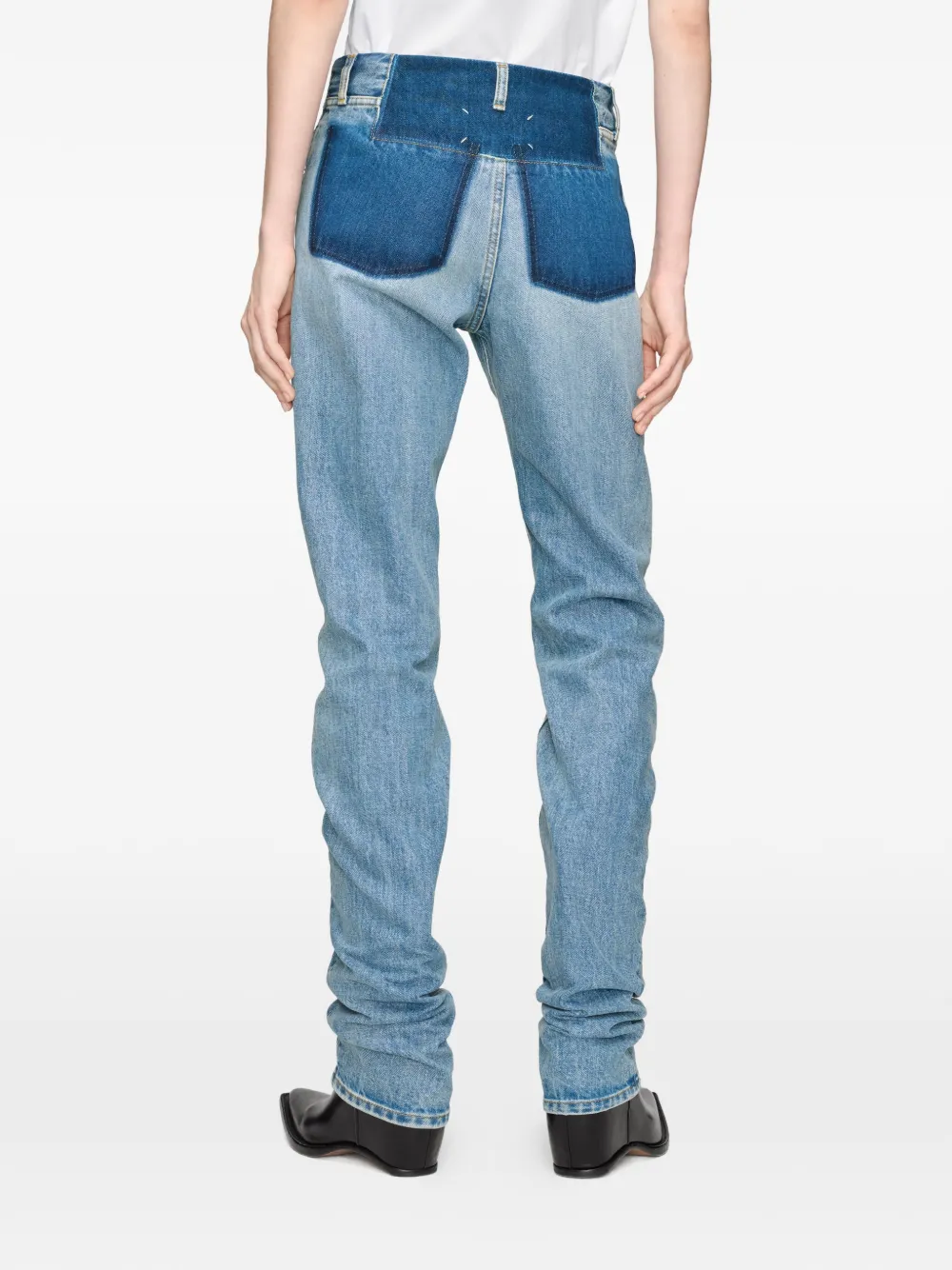 Maison Margiela Jeans met vlakken Blauw