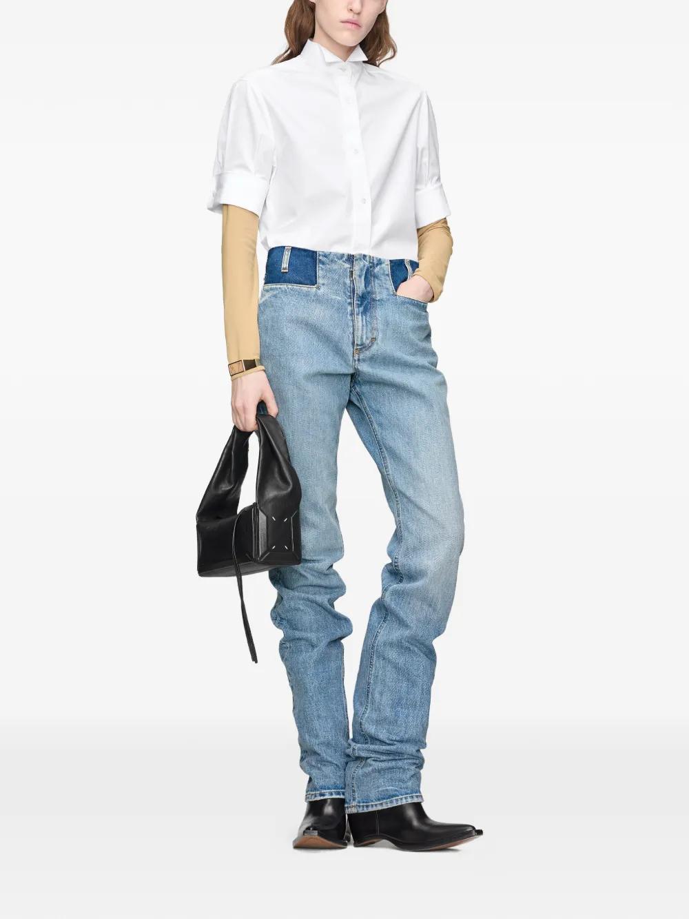 Maison Margiela Jeans met vlakken Blauw