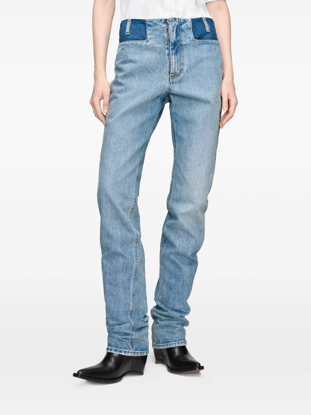 Maison Margiela Jeans met vlakken Blauw