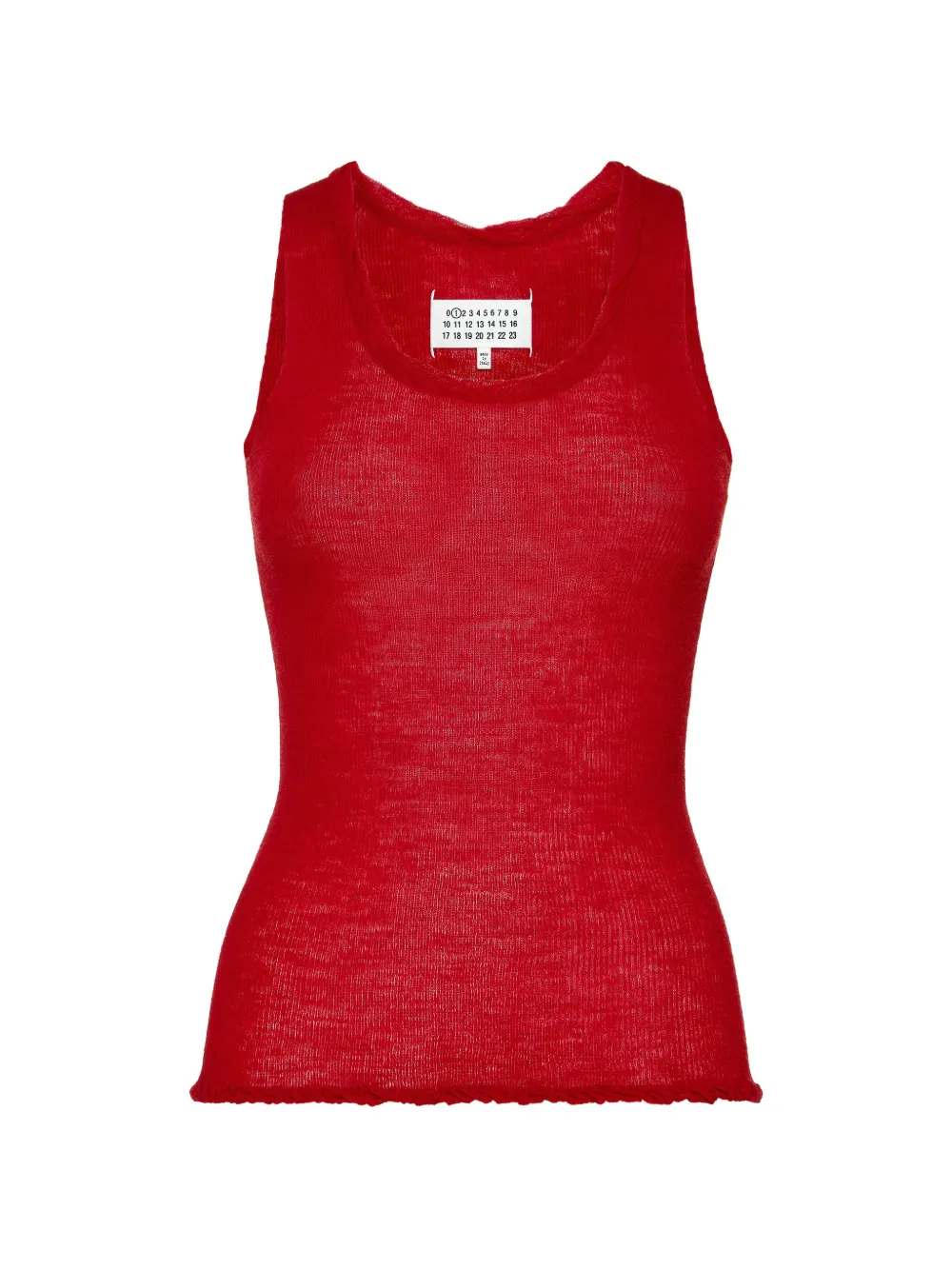 Maison Margiela twist-neck knitted vest top - Red