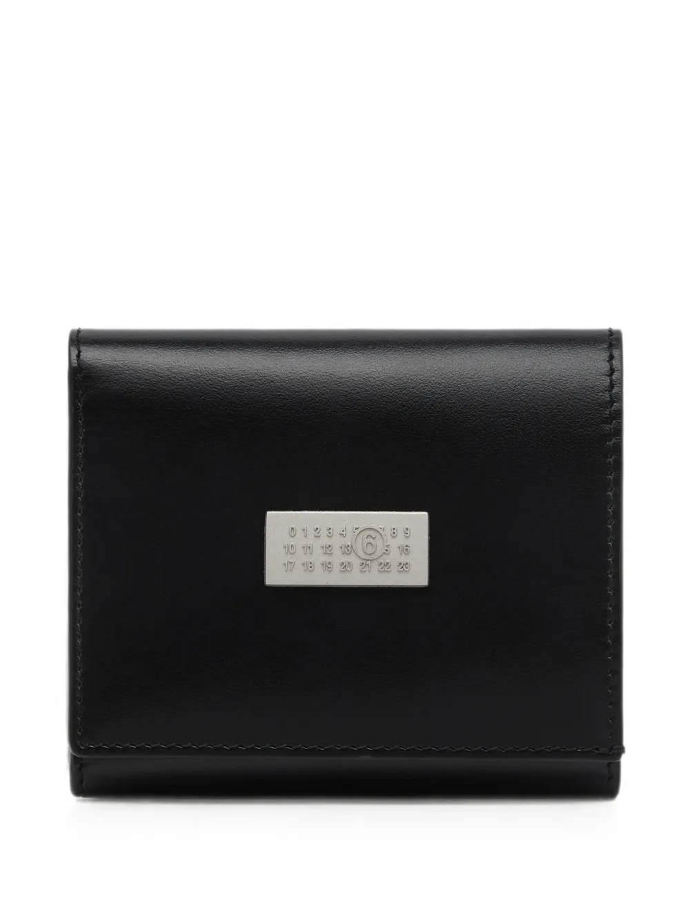 MM6 Maison Margiela leather tri-fold wallet - Nero