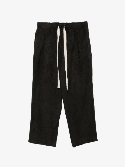 Klasica paisley-jacquard drawstring trousers