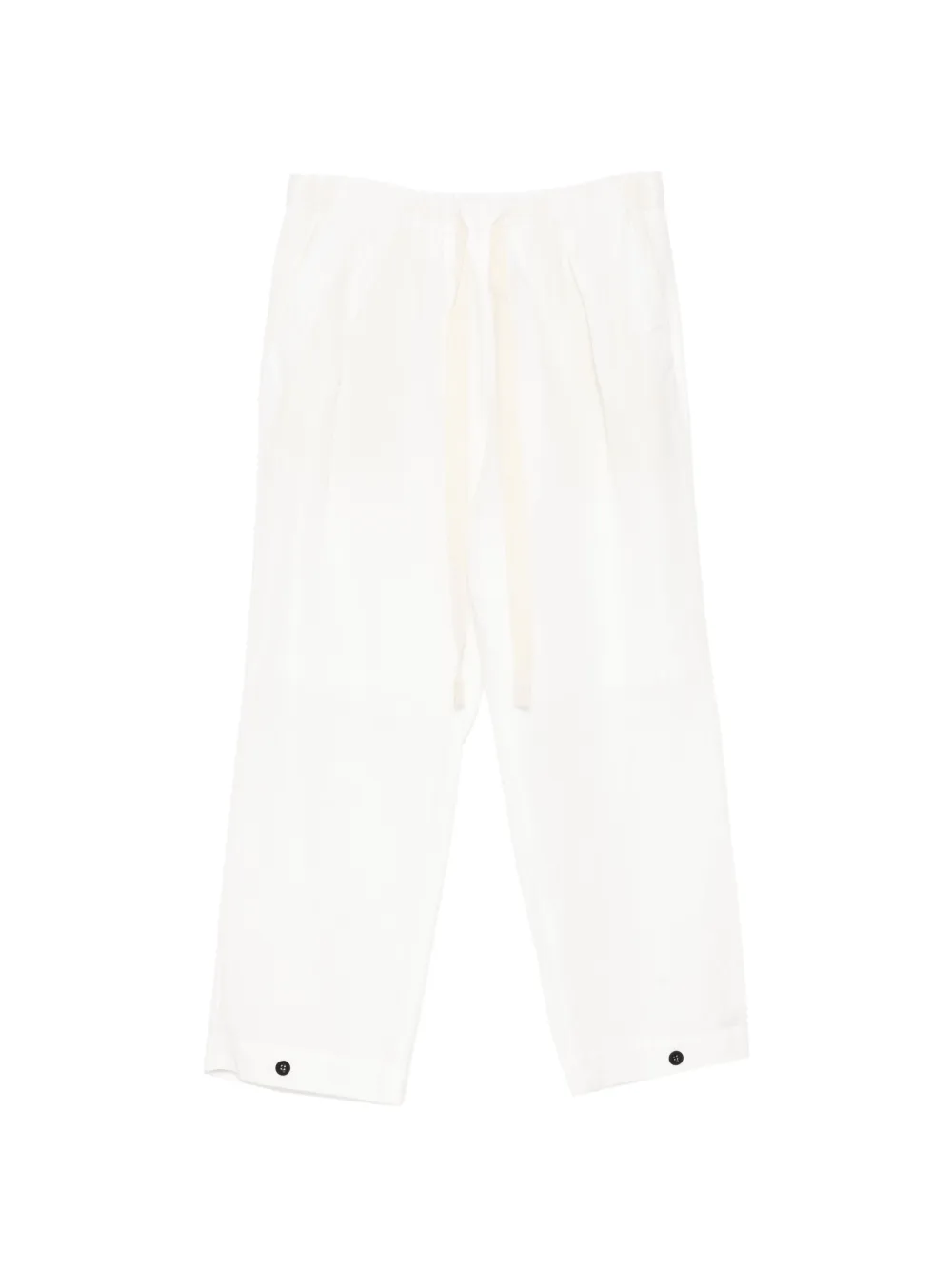Klasica drawstring button-cuff trousers | White | Image 1