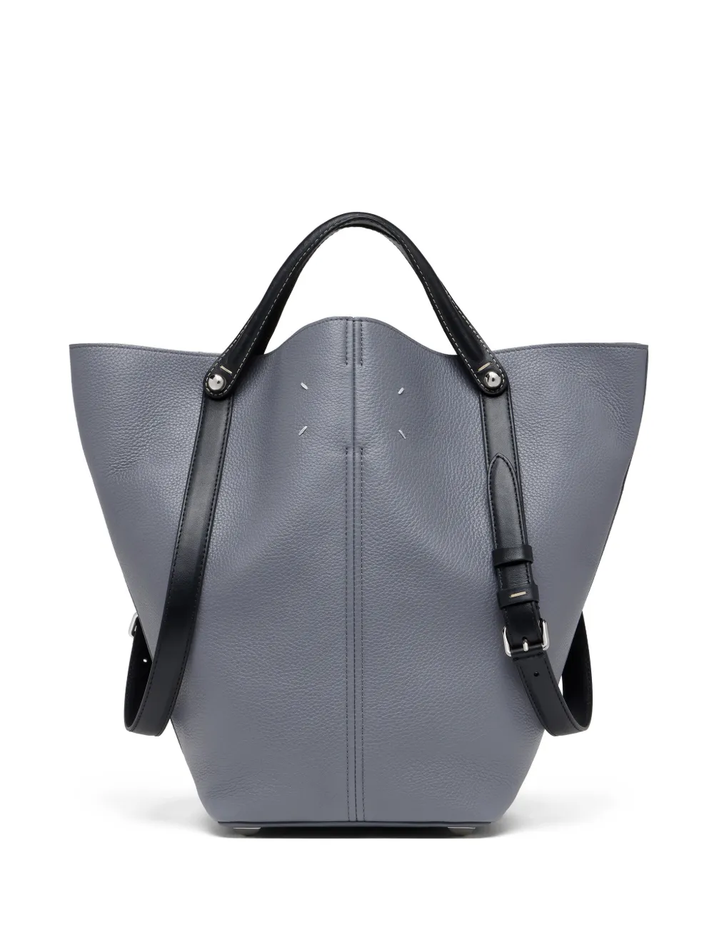 Maison Margiela Dress-age pebbled leather tote bag - Grey