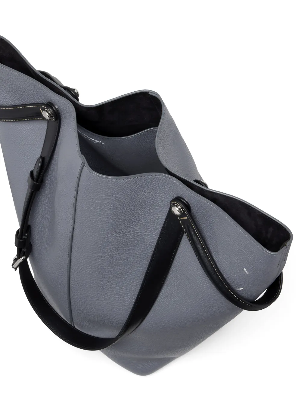 Maison Margiela Dress-age shopper van bewerkt leer Grijs