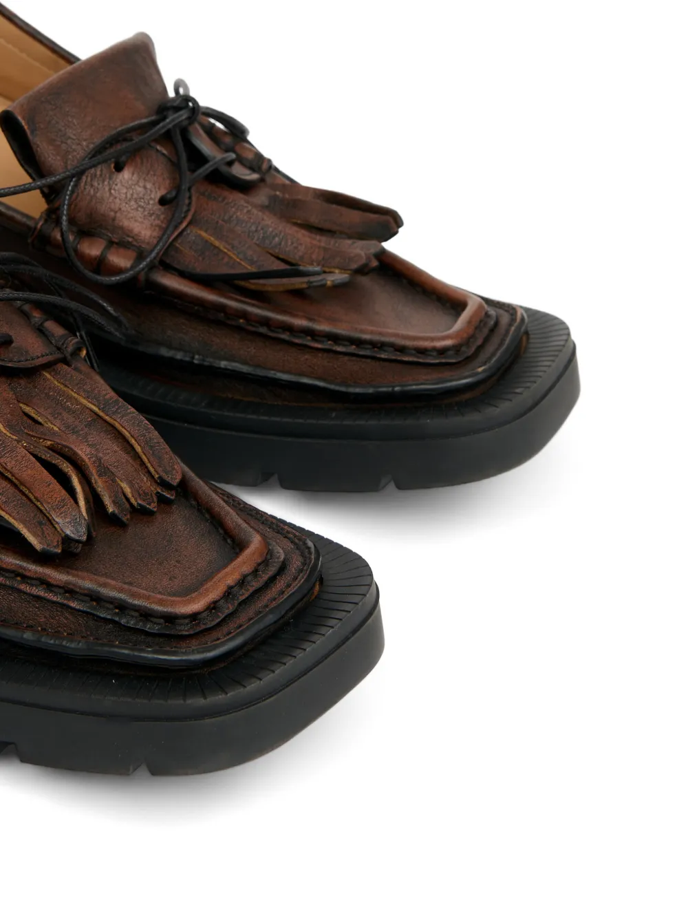 Maison Margiela Loafers met franjes Bruin