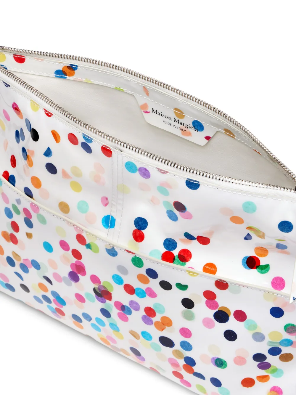 Maison Margiela 5AC buidel met confettiprint Wit