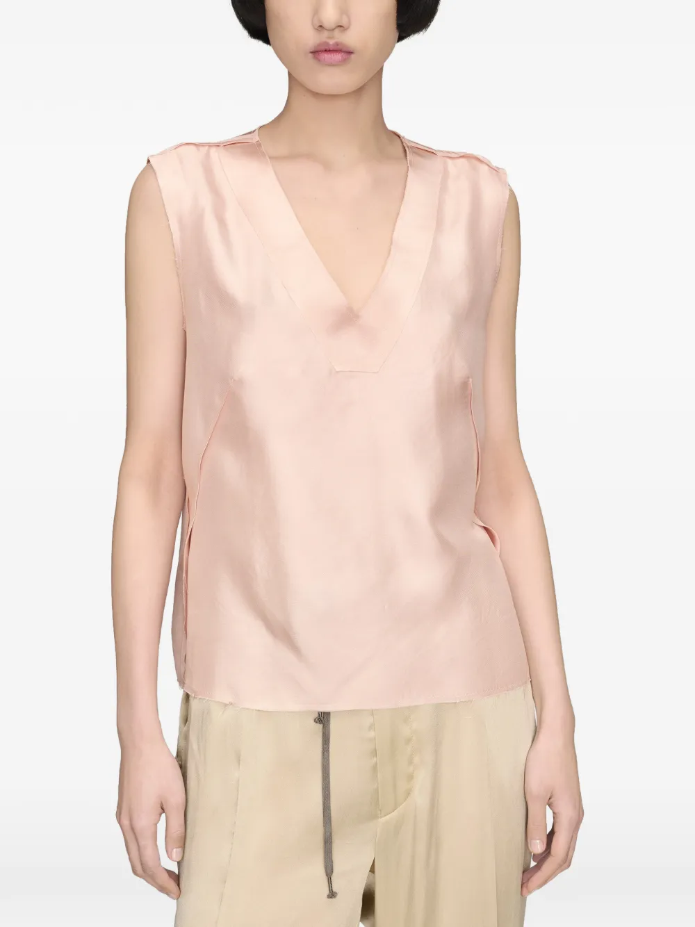 Maison Margiela Mouwloze top Roze