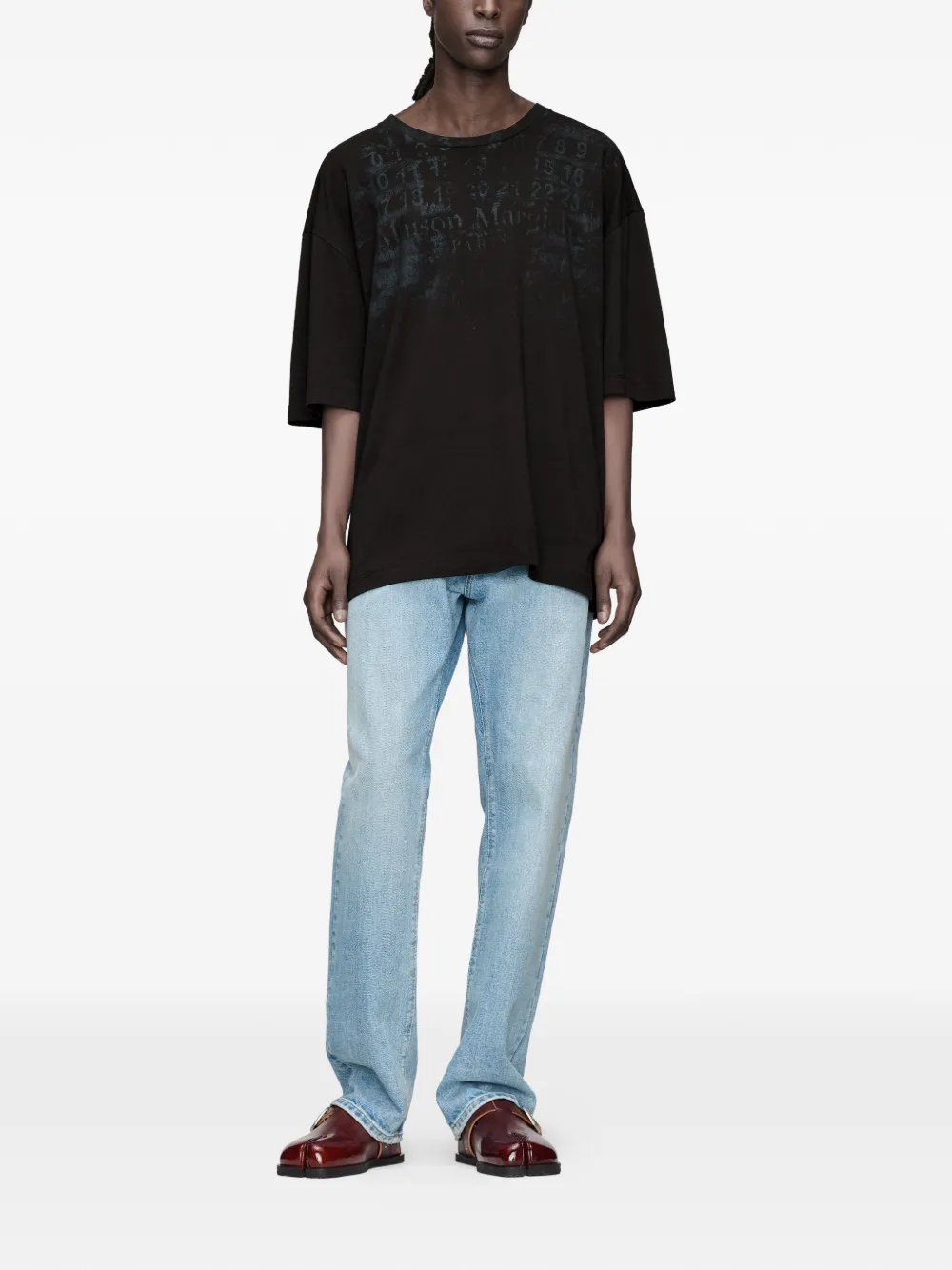Maison Margiela T-shirt met logoprint Zwart