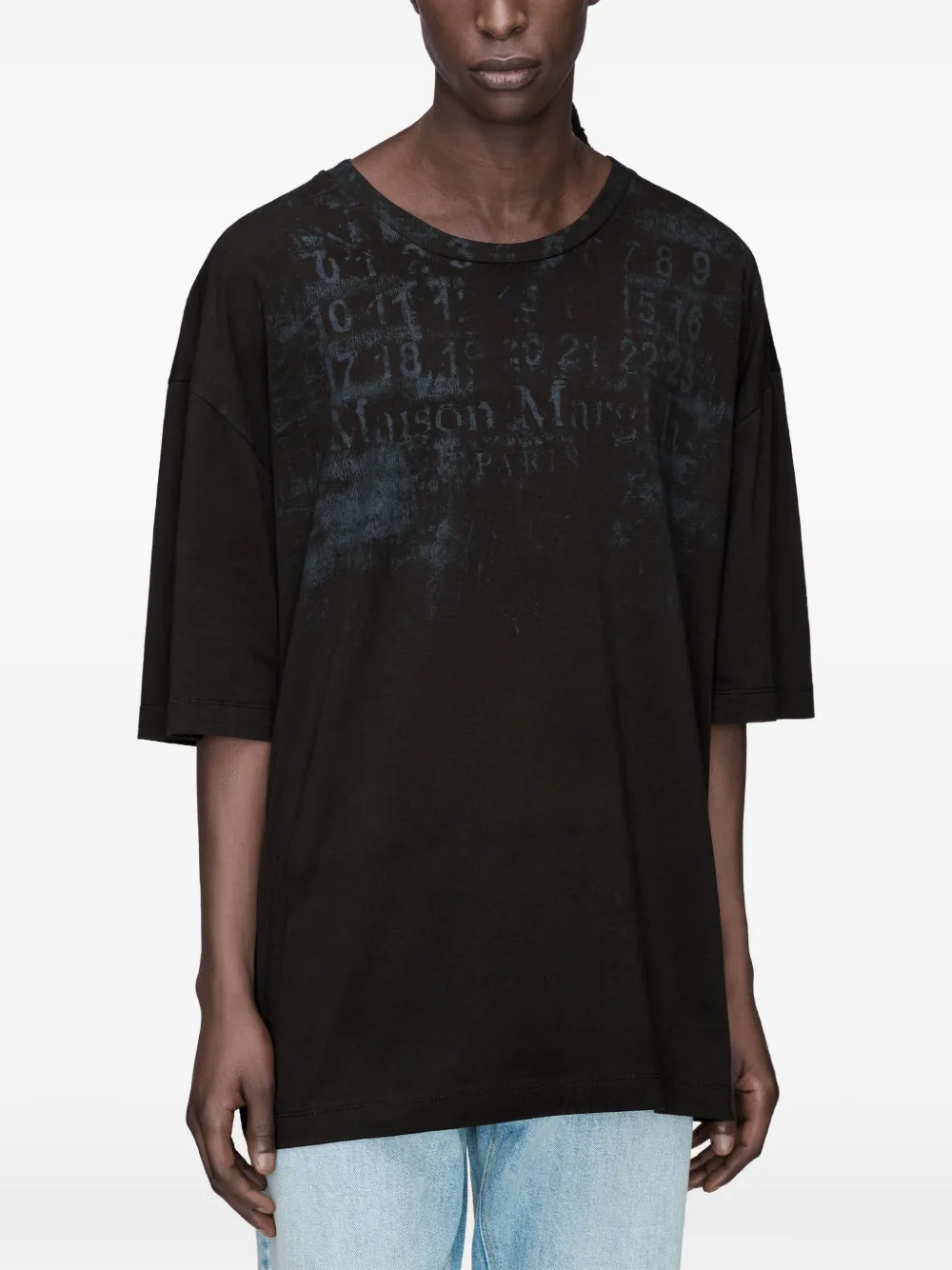 Maison Margiela T-shirt met logoprint Zwart