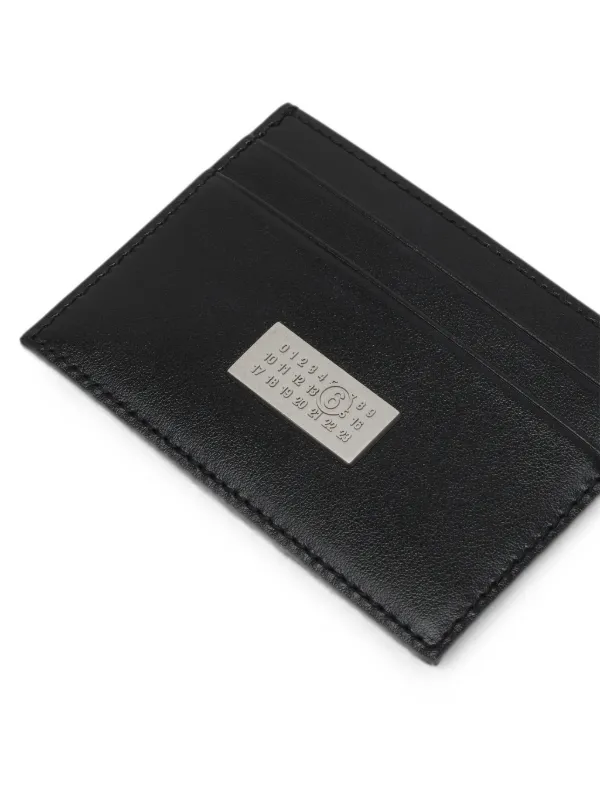 MM6 Maison Margiela Leather Card Holder | Black | FARFETCH