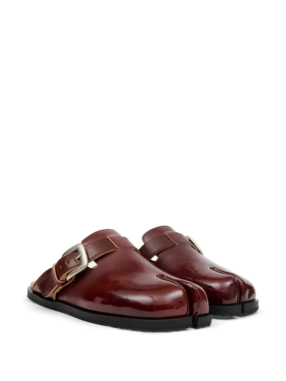 Maison Margiela Tabi muiltjes met gesp Bruin
