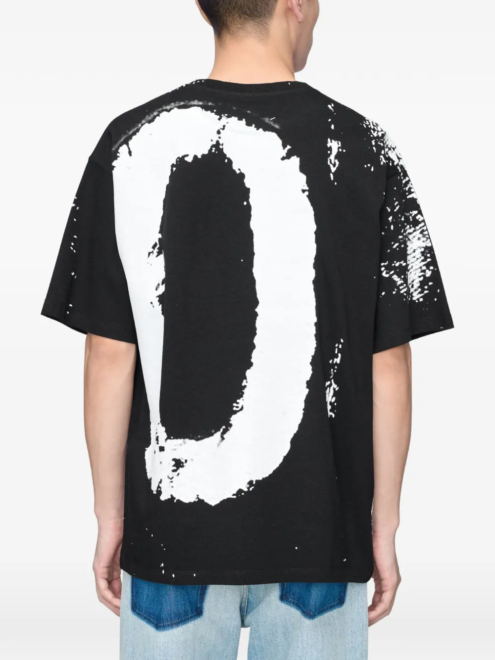 Maison Margiela 10-print katoenen T-shirt Zwart