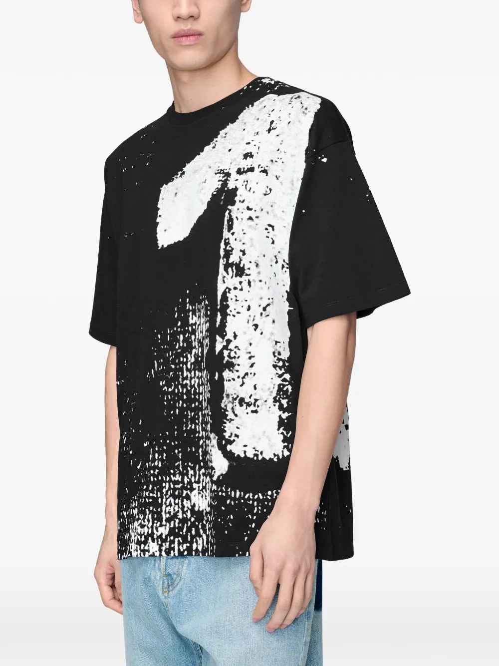 Maison Margiela 10-print katoenen T-shirt Zwart