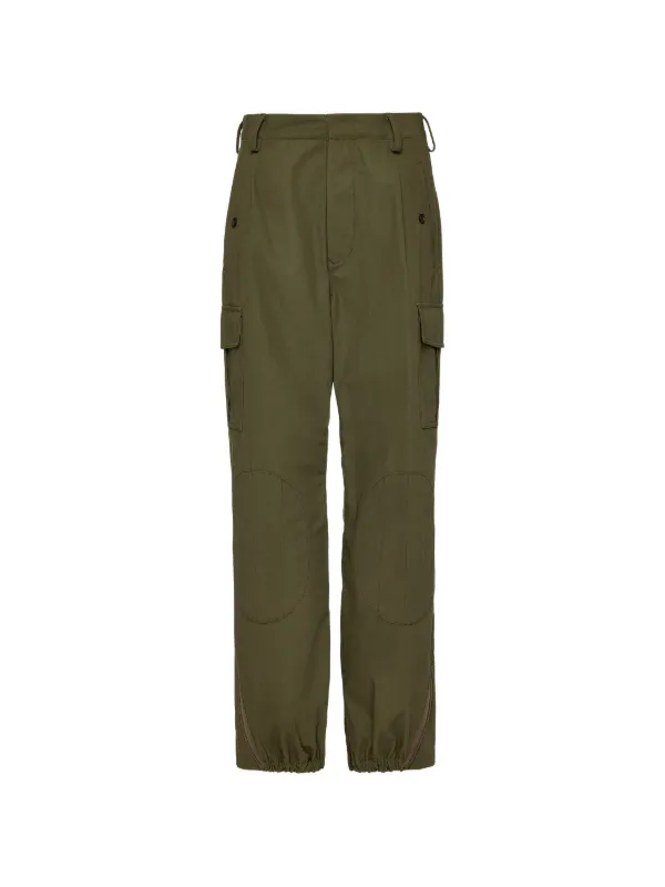 Maison Margiela Four-stitch Straight-leg Trousers in Green