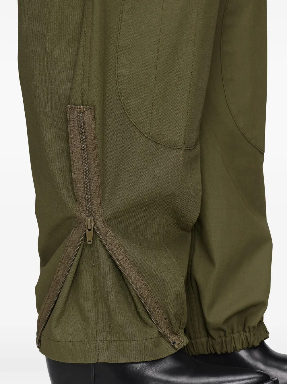 Maison Margiela Straight broek met stiksels Groen