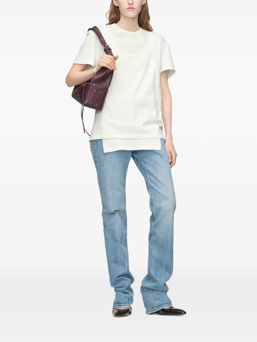 Maison Margiela Gelaagd T-shirt Wit