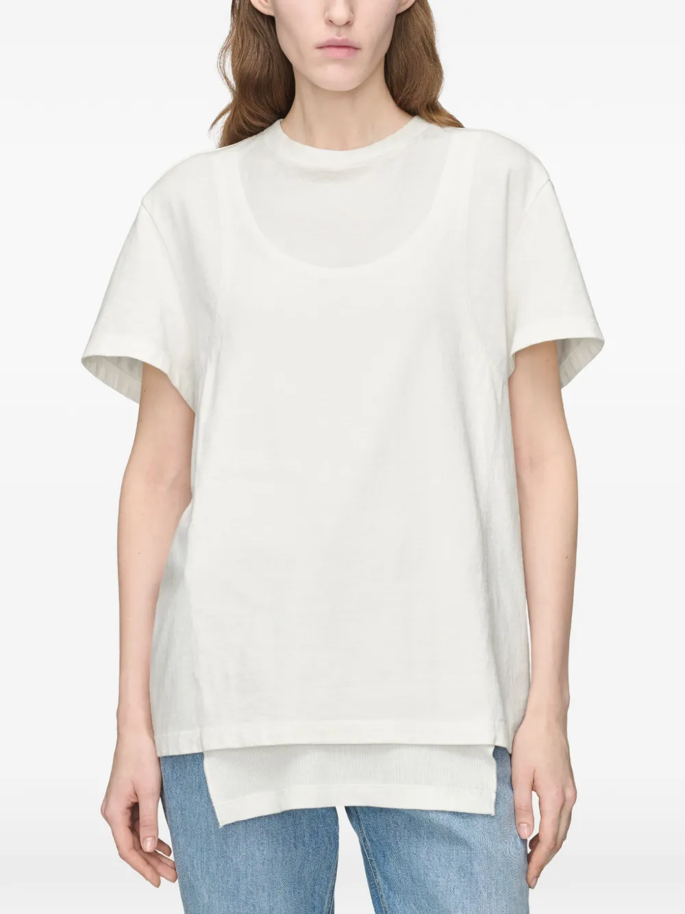 Maison Margiela Gelaagd T-shirt Wit