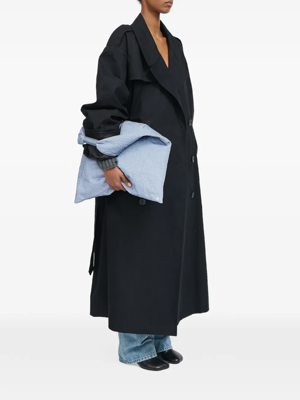 MM6 Maison Margiela Japanese shopper met gekreukt effect Blauw
