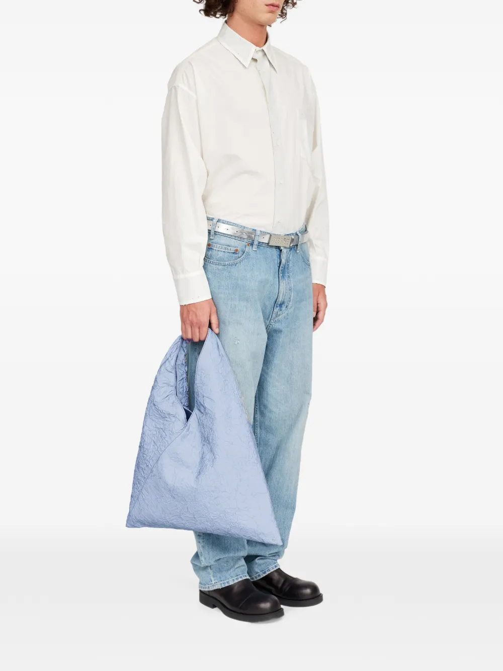 MM6 Maison Margiela Japanese shopper met gekreukt effect Blauw