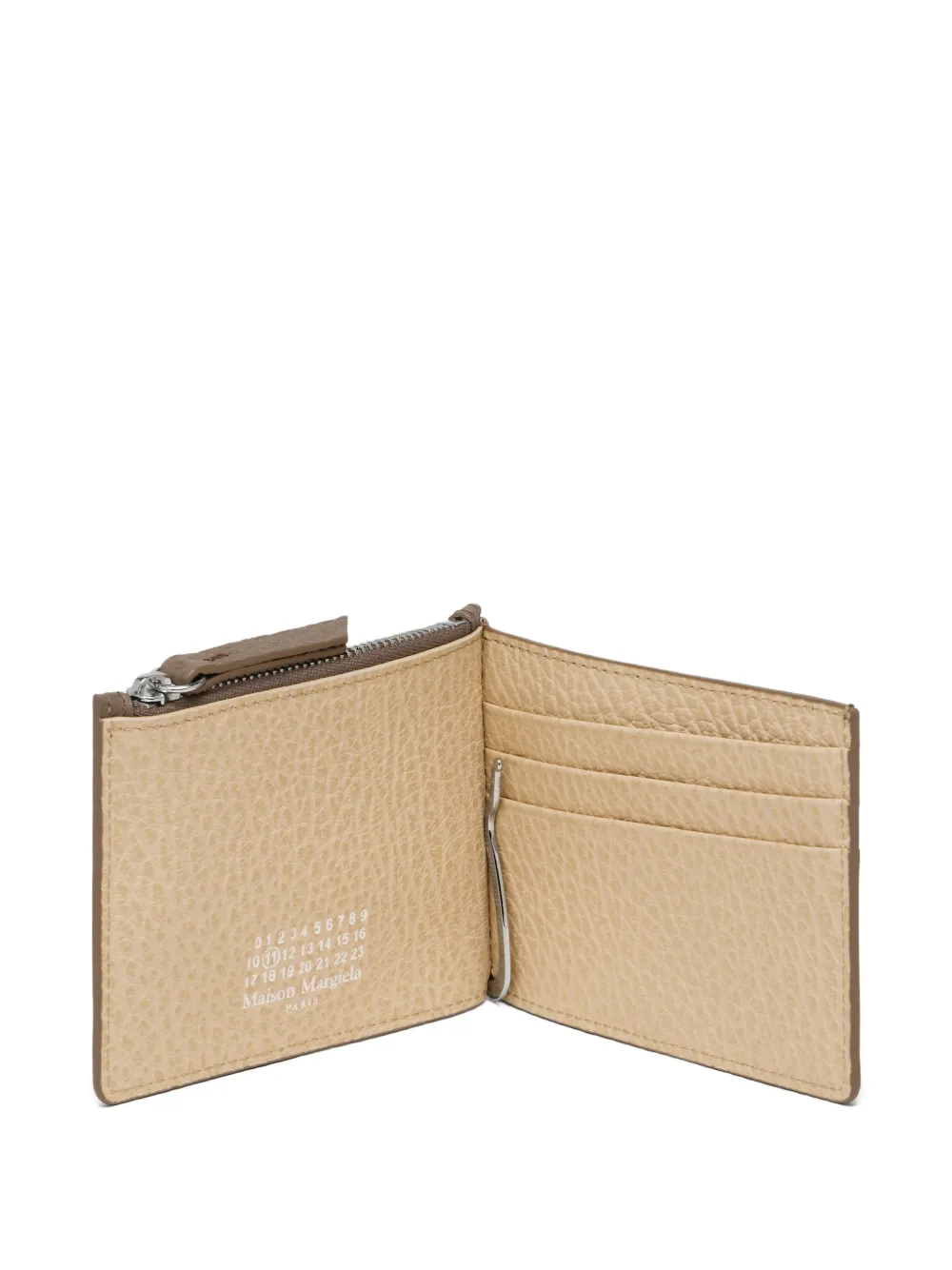 Maison Margiela Four Stitch portemonnee van bewerkt leer Bruin
