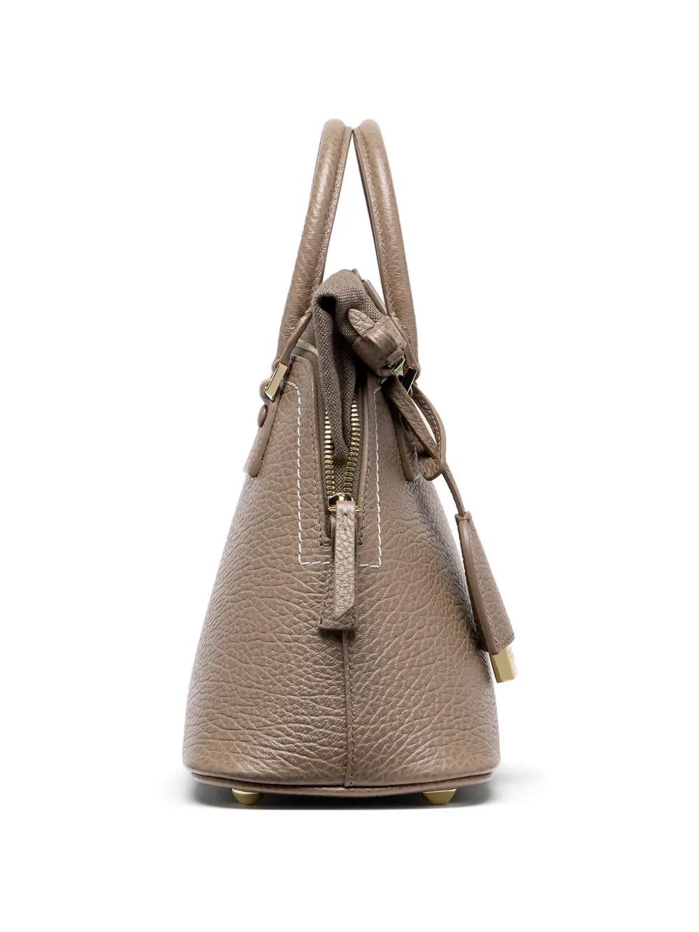 Maison Margiela 5AC Classique kleine leren shopper met textuur Bruin