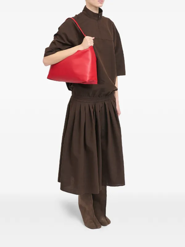 MM6 Maison Margiela Japanese Folded Leather Pochette | Red | FARFETCH