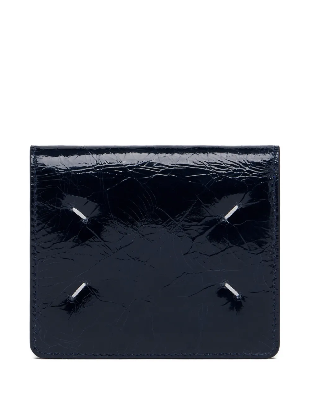 Maison Margiela Four Stitches Portemonnaie mit Rissoptik - Blau