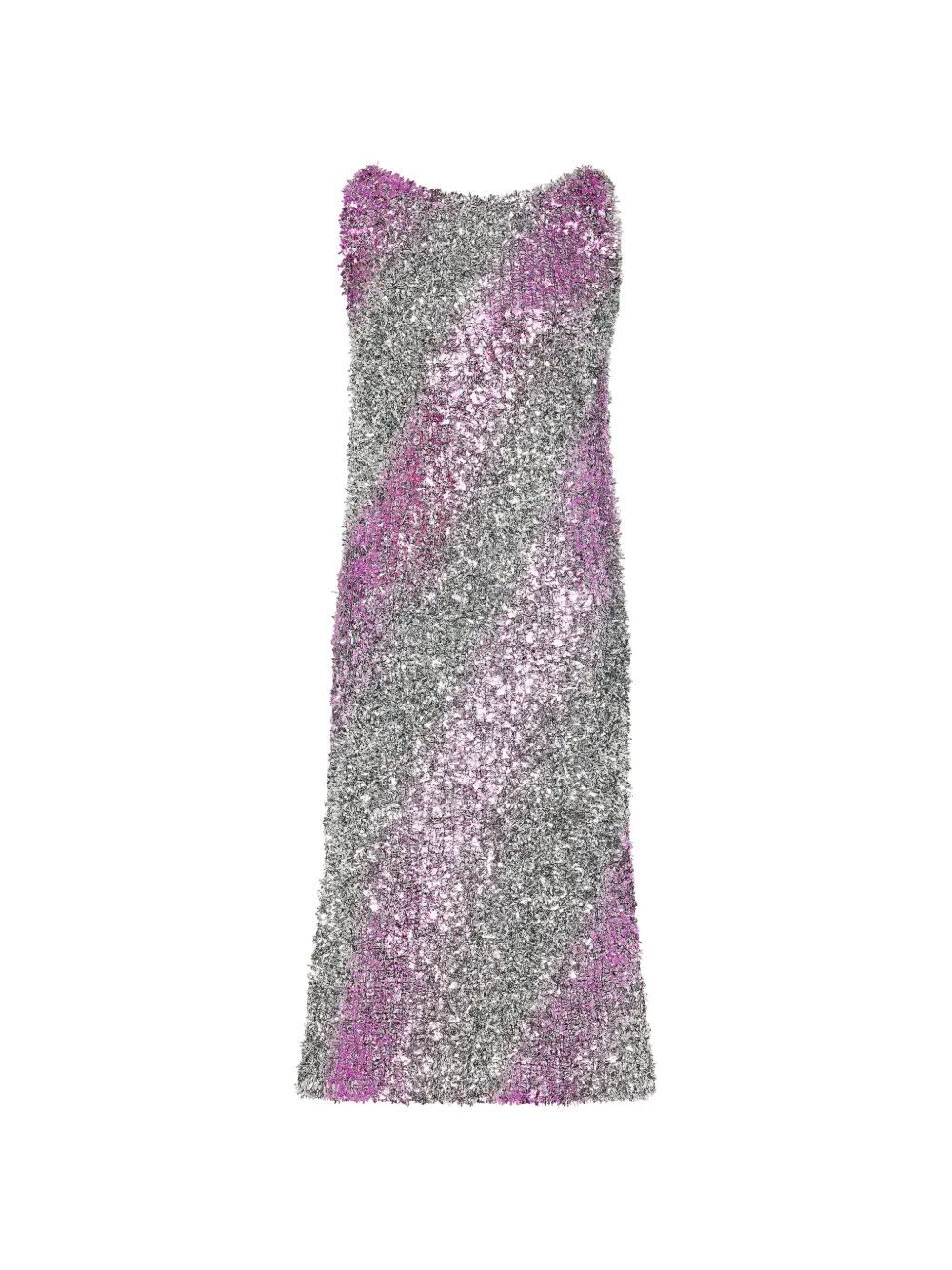 Maison Margiela Abito Foil a righe - Grigio