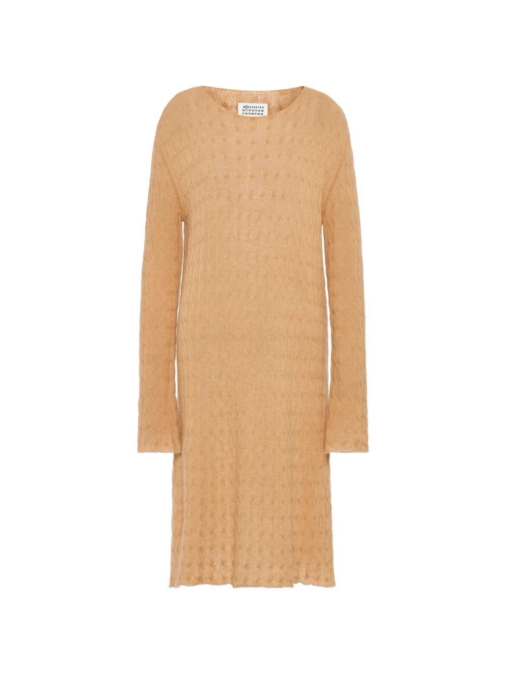 Maison Margiela cable-stitch knitted dress - Brown