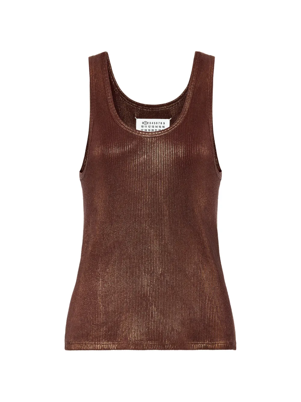 Maison Margiela Canotta a coste - Marrone