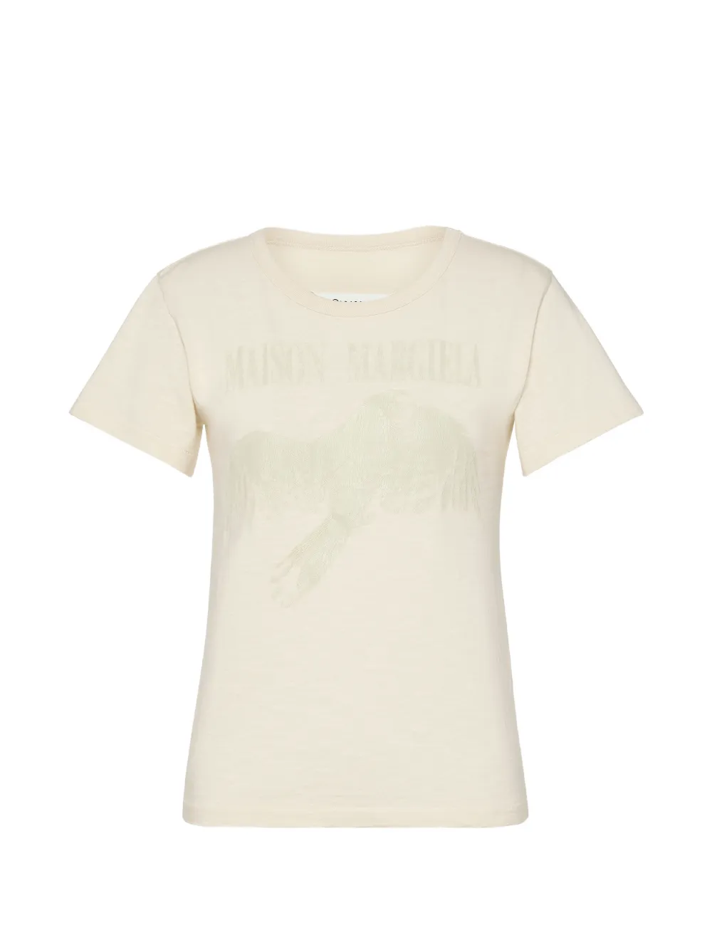 Maison Margiela bird-motif four-stitch T-shirt - Toni neutri