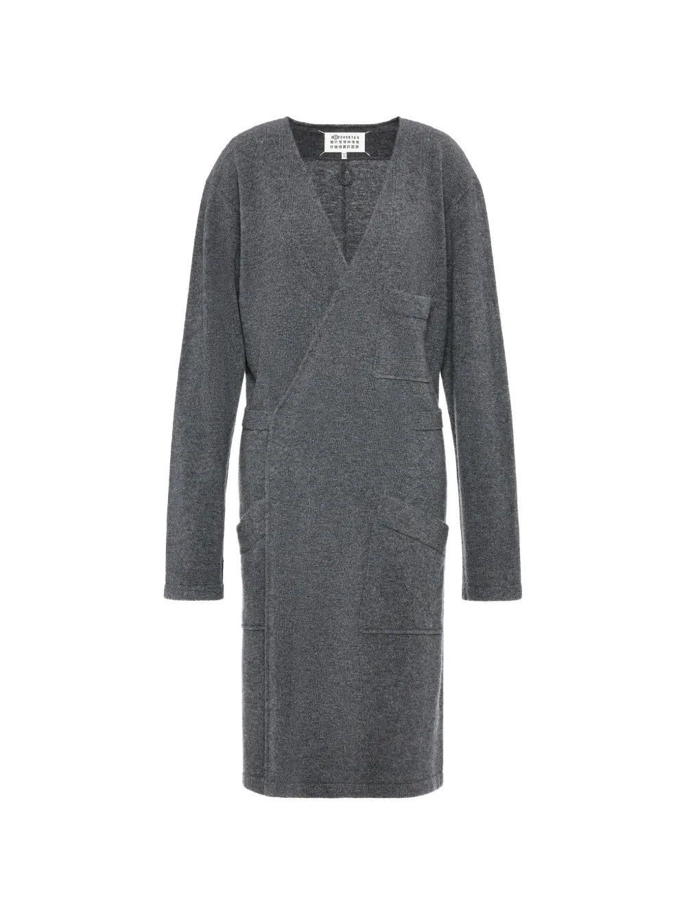 Maison Margiela wrap-style knitted cardigan - Grey