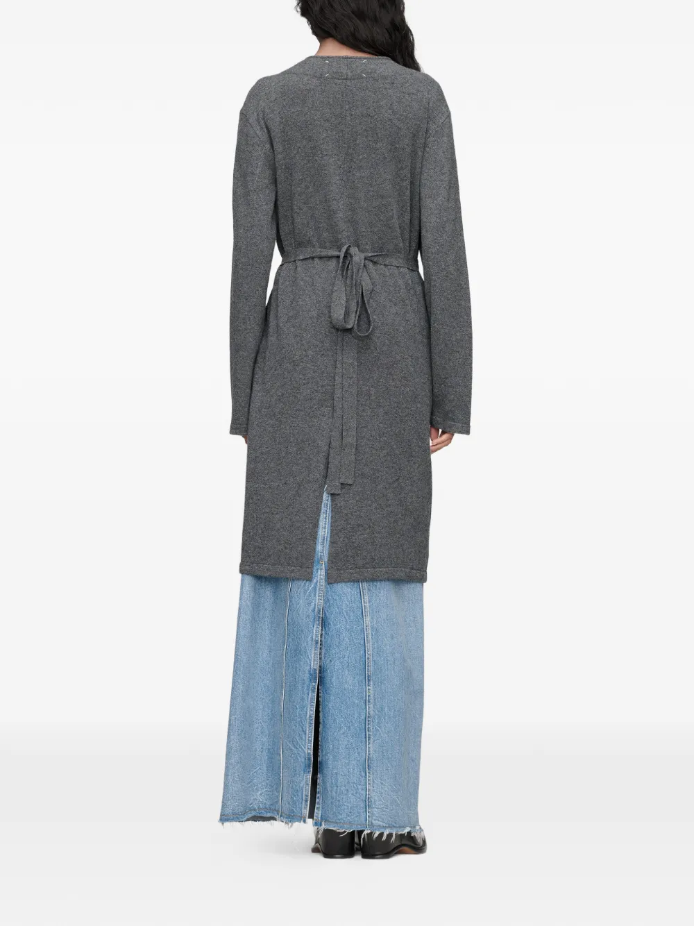 Maison Margiela Gebreid vest met wikkelstijl Grijs