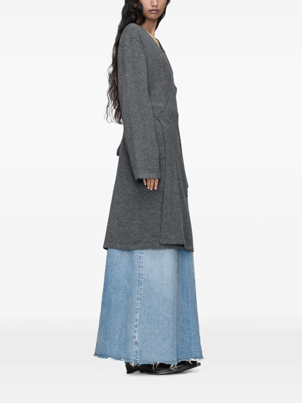 Maison Margiela Gebreid vest met wikkelstijl Grijs