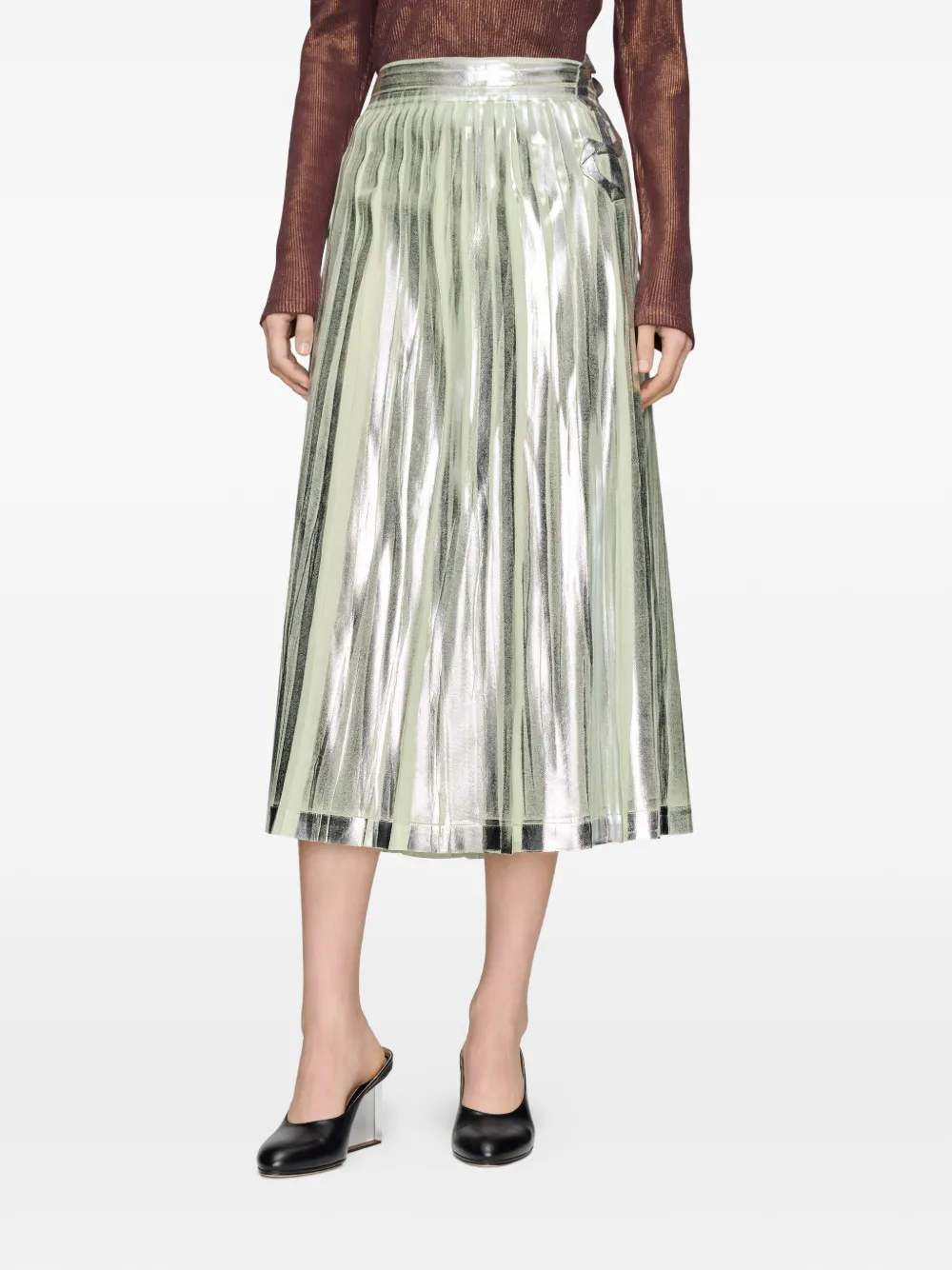 Maison Margiela Gonna plissettata - Argento