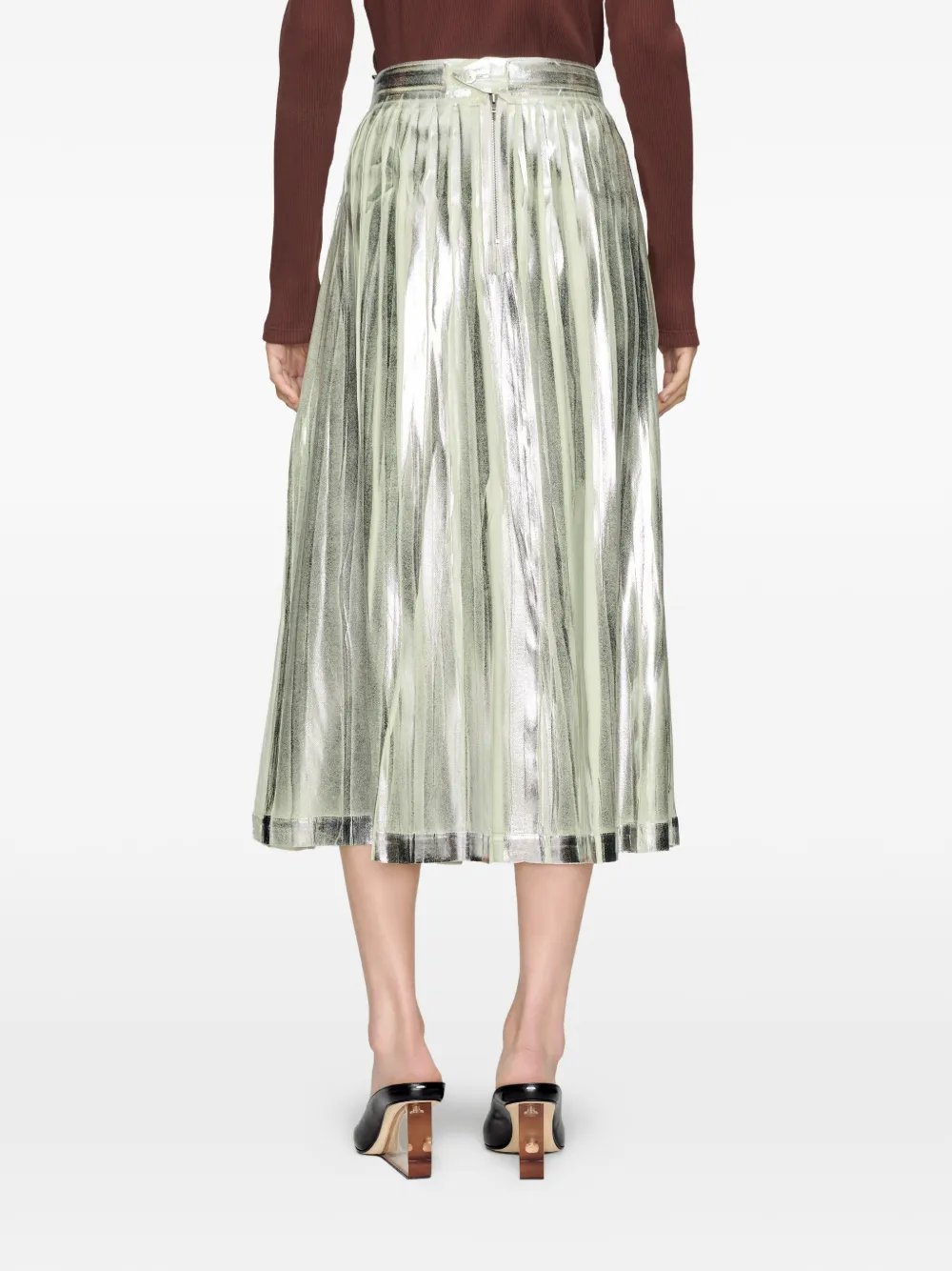 Maison Margiela Plooirok met afwerking Zilver