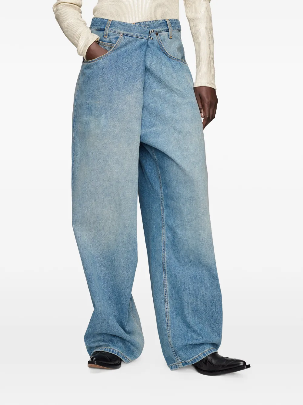 Maison Margiela Asymmetrische jeans Blauw
