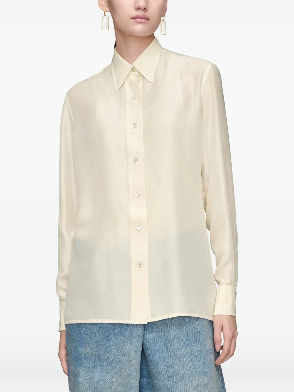 Maison Margiela blouse met lange mouwen Wit