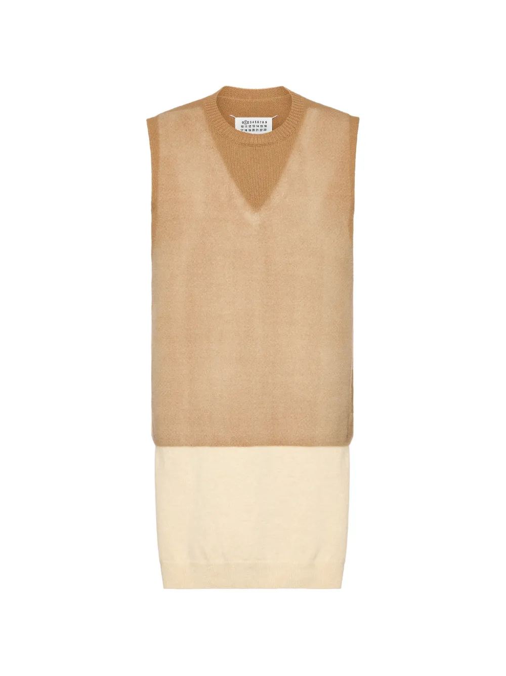 Maison Margiela Top im Layering-Look - Nude